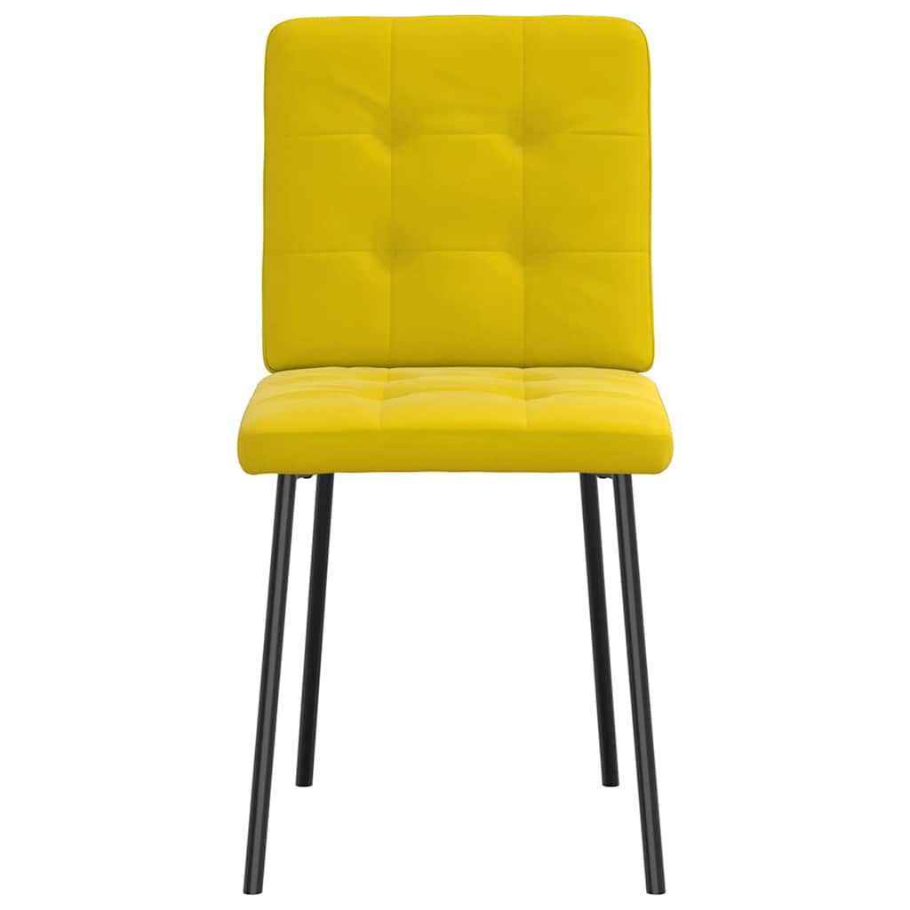 Cadeiras de jantar 4 pcs veludo amarelo