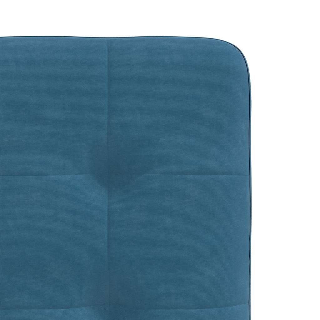 Cadeiras de jantar 4 pcs veludo azul
