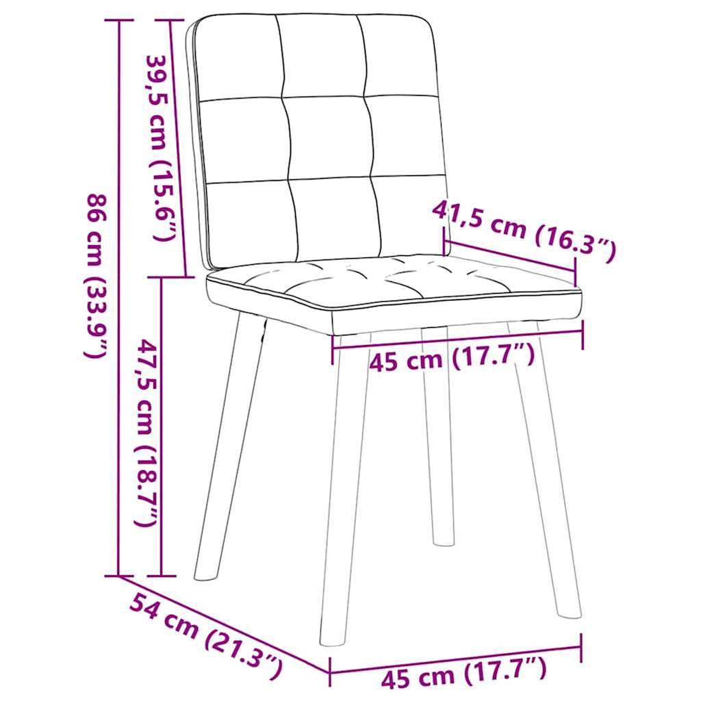 Cadeiras de jantar 4 pcs tecido cinzento-claro