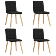Cadeiras de jantar 4 pcs tecido preto