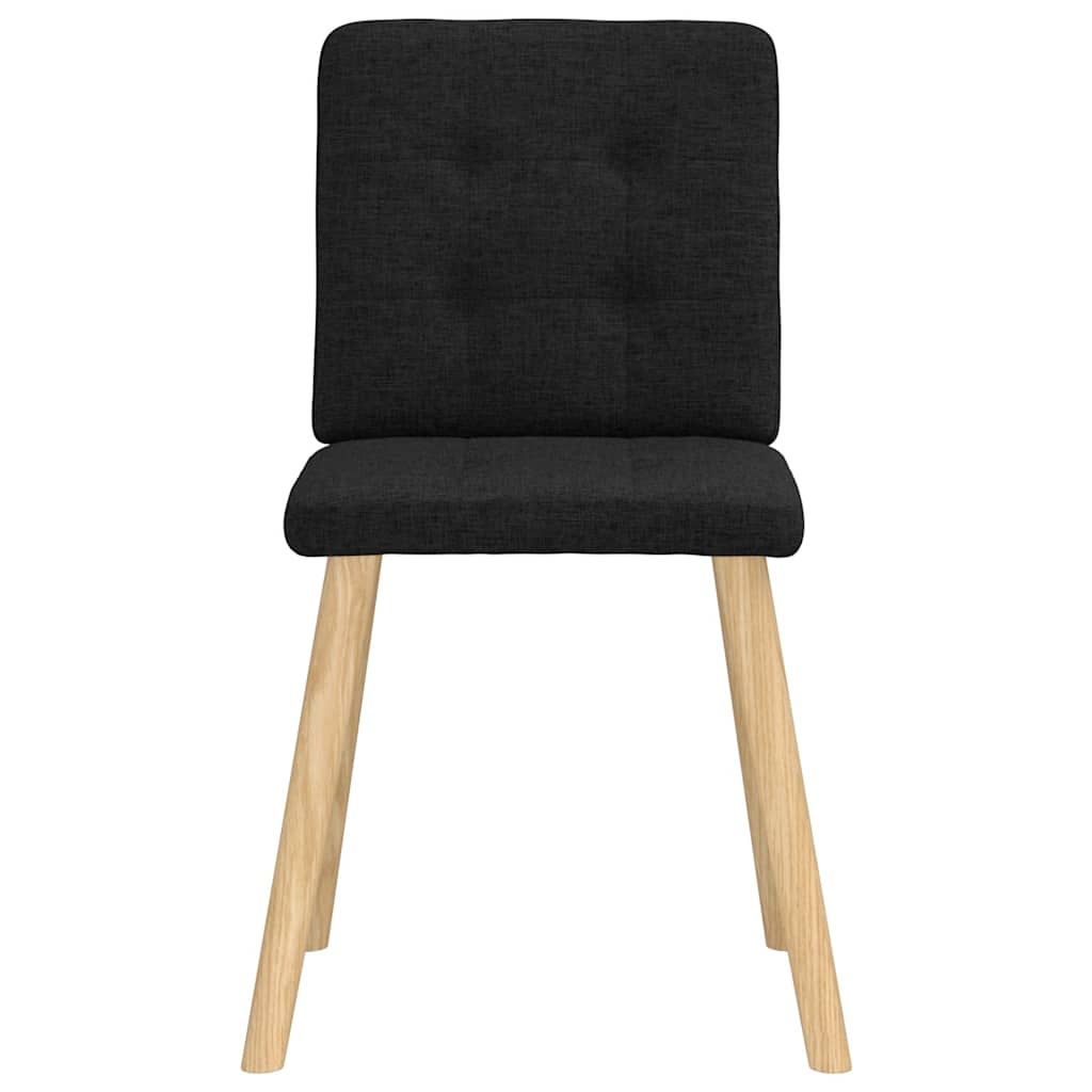 Cadeiras de jantar 4 pcs tecido preto