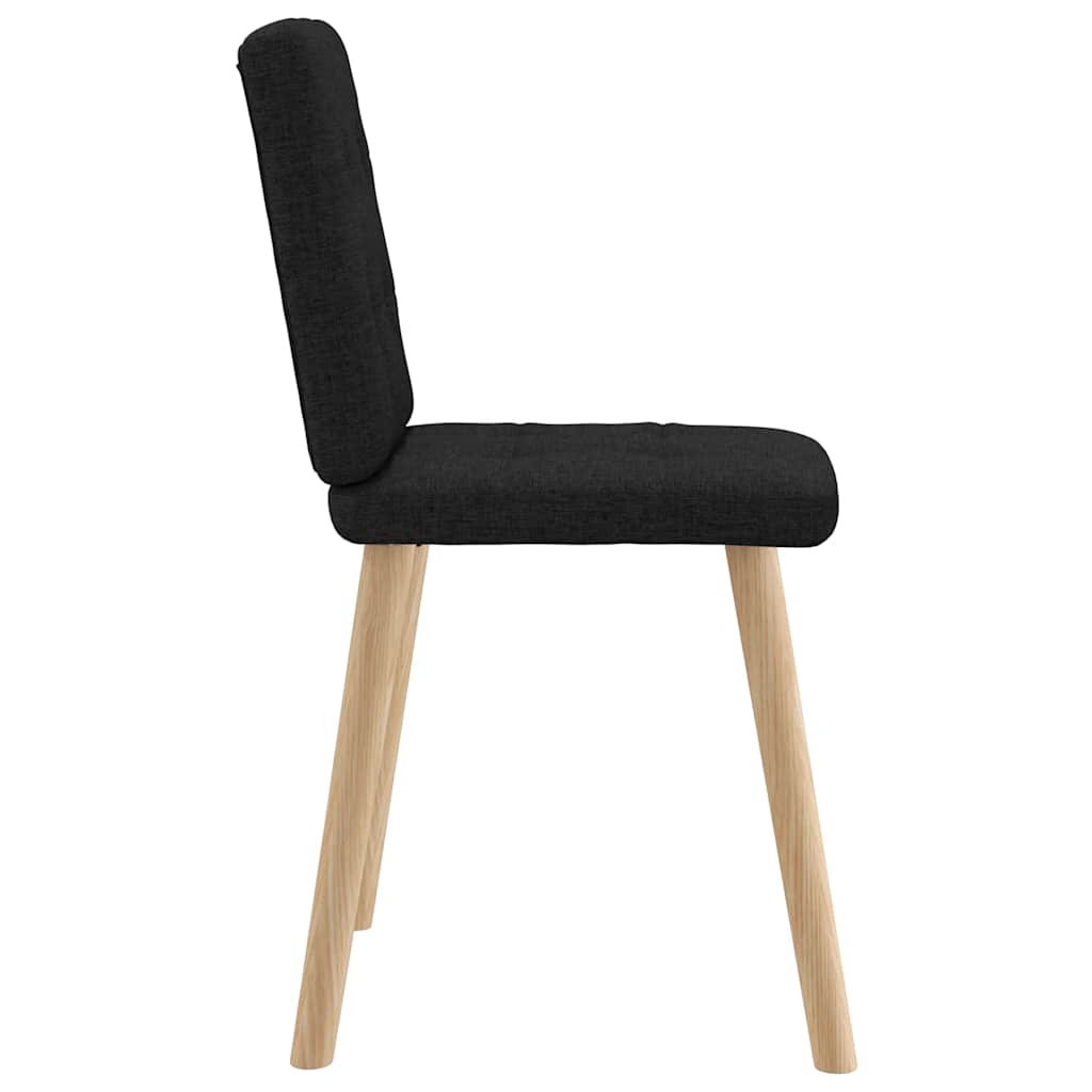 Cadeiras de jantar 4 pcs tecido preto