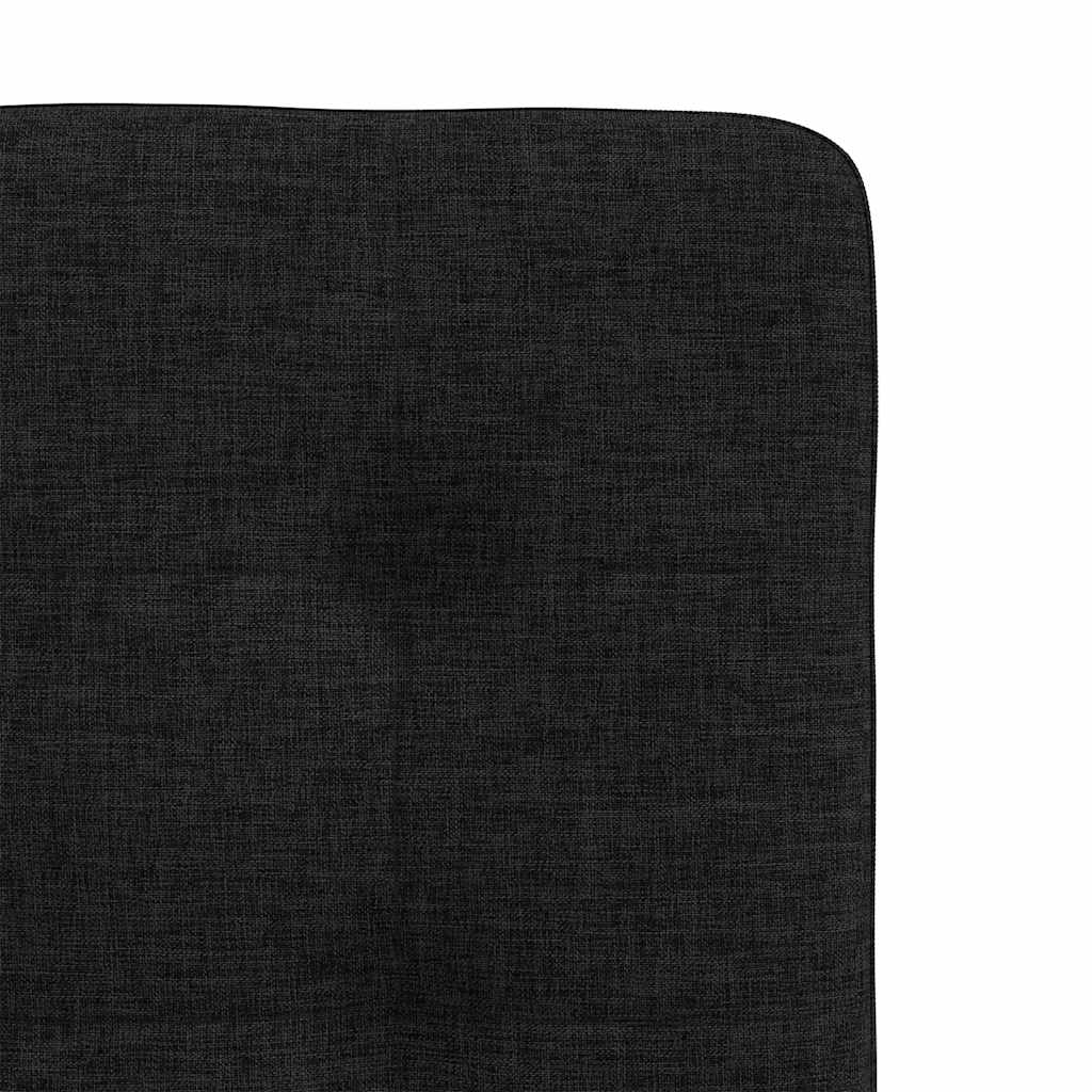 Cadeiras de jantar 4 pcs tecido preto