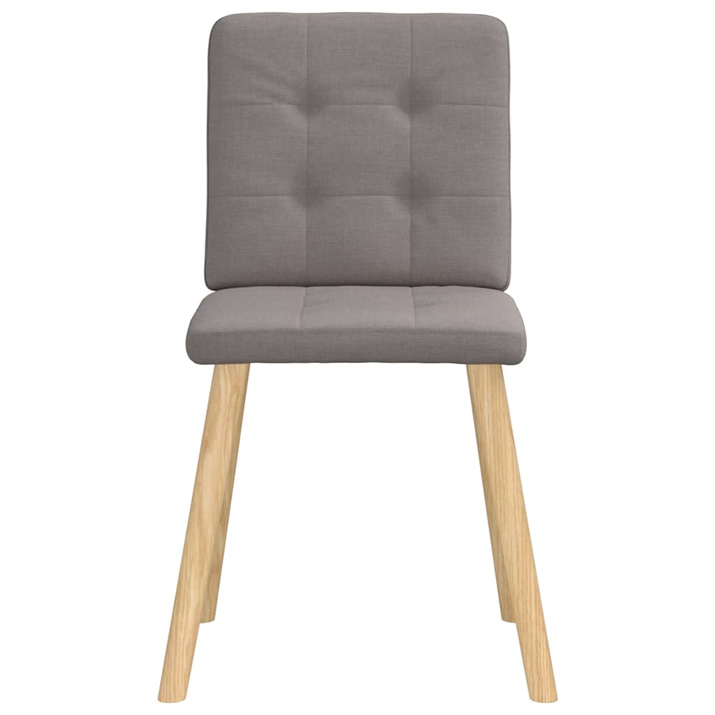Cadeiras de jantar 4 pcs tecido cinzento-acastanhado