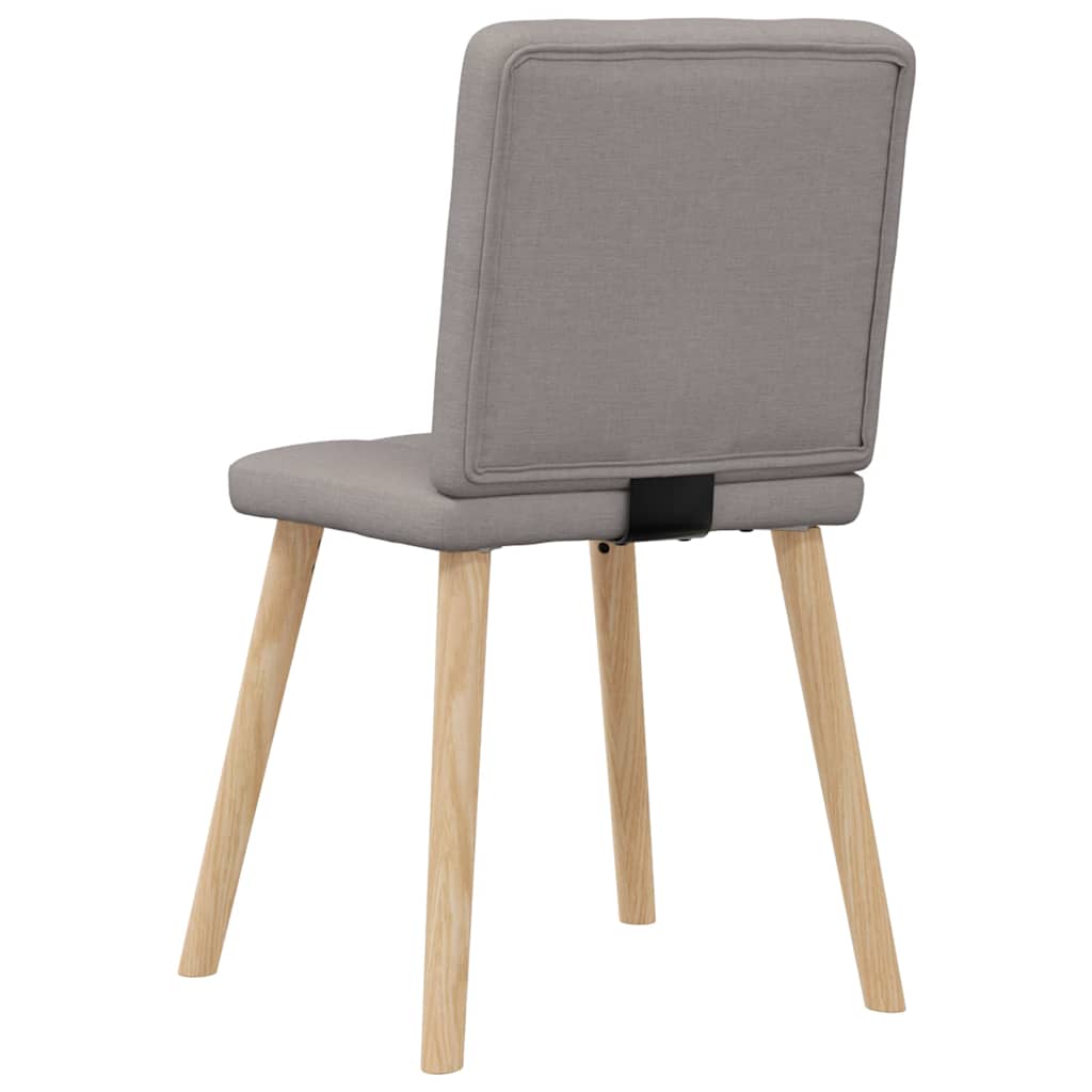 Cadeiras de jantar 4 pcs tecido cinzento-acastanhado