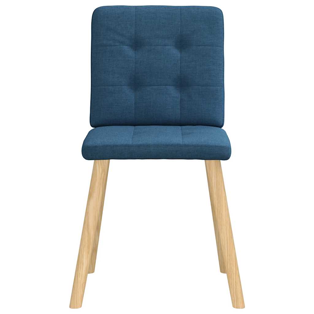 Cadeiras de jantar 4 pcs tecido azul