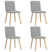 Cadeiras de jantar 4 pcs tecido cinza nuvem
