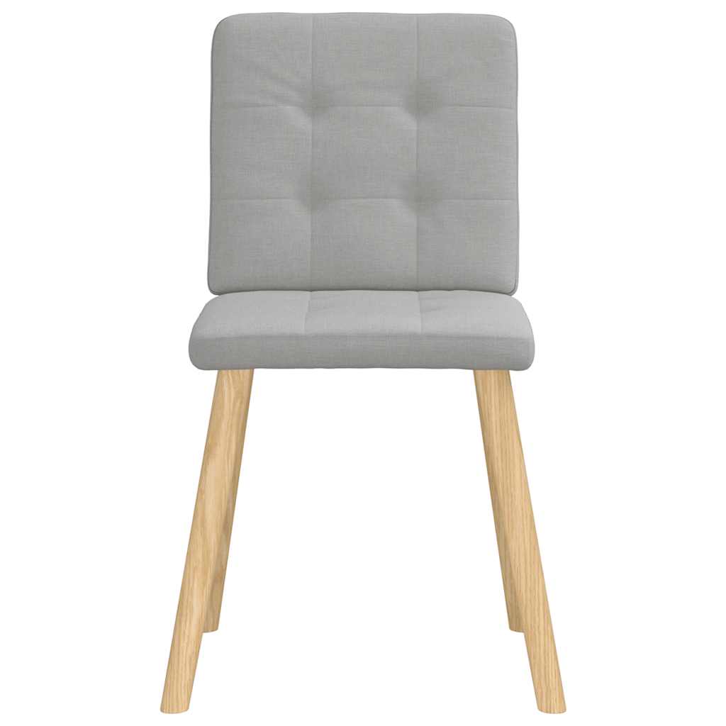 Cadeiras de jantar 4 pcs tecido cinza nuvem