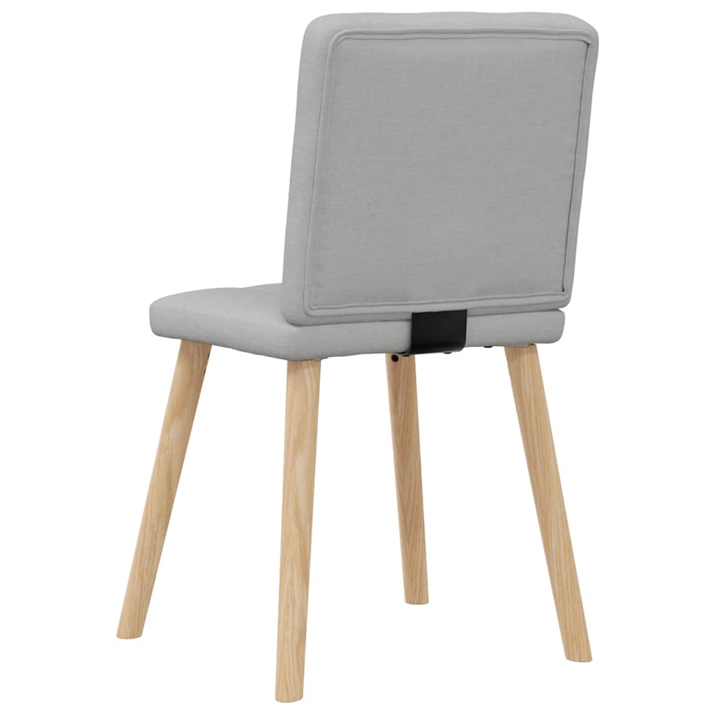 Cadeiras de jantar 4 pcs tecido cinza nuvem