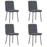 Cadeiras de jantar 4 pcs veludo cinzento-escuro
