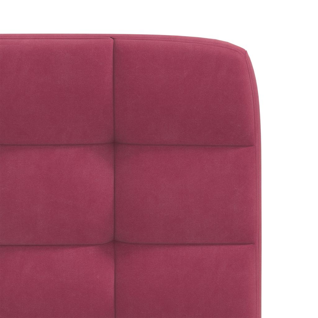 Cadeiras de jantar 4 pcs veludo vermelho tinto
