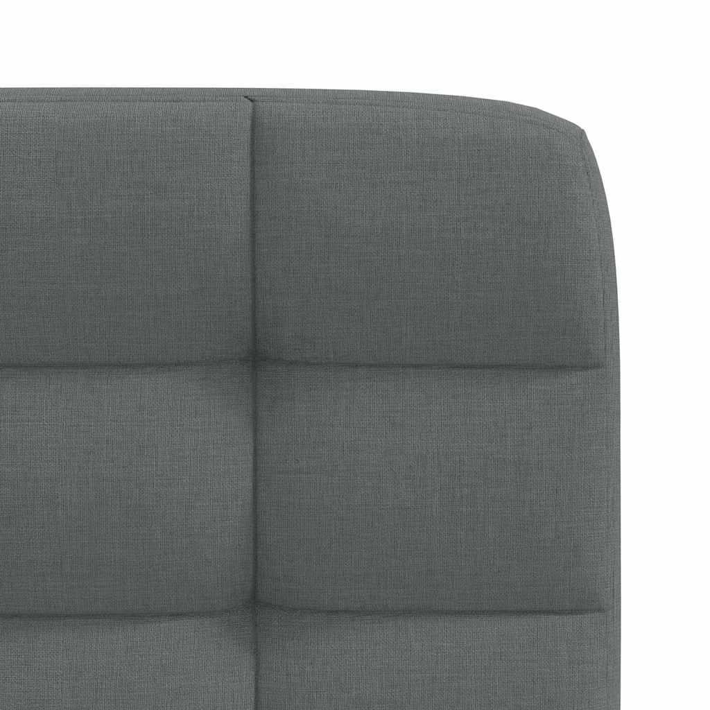 Cadeiras de jantar 4 pcs tecido cinzento-escuro
