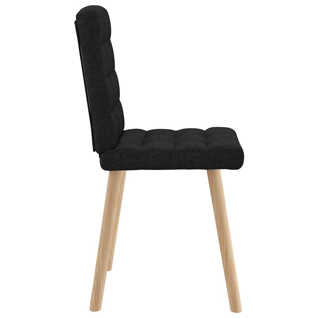 Cadeiras de jantar 4 pcs tecido preto