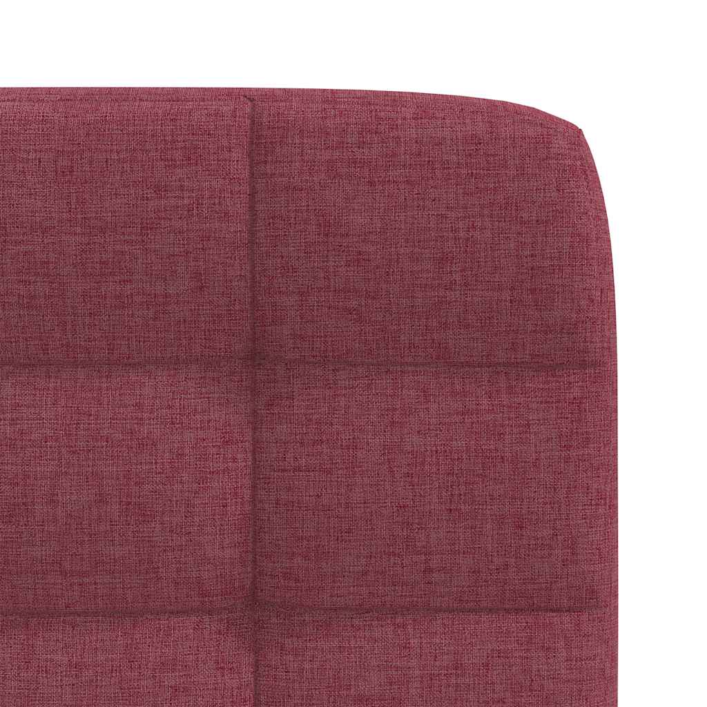 Cadeiras de jantar 4 pcs tecido vermelho tinto