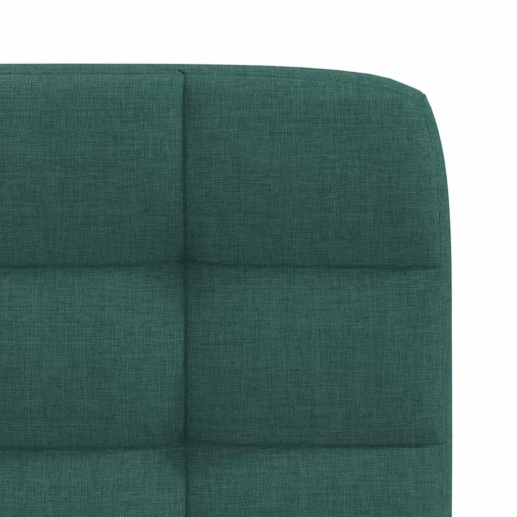 Cadeiras de jantar 4 pcs tecido verde escuro
