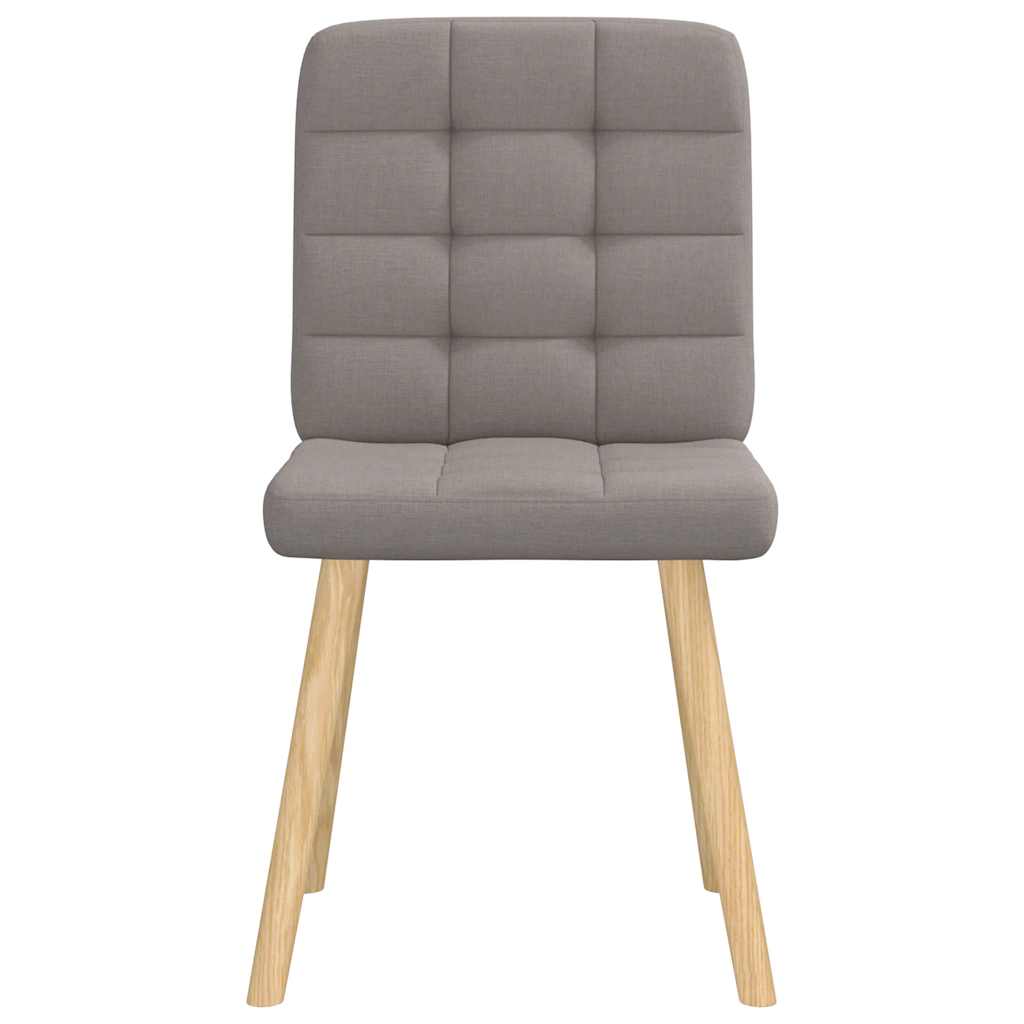 Cadeiras de jantar 4 pcs tecido cinzento-acastanhado