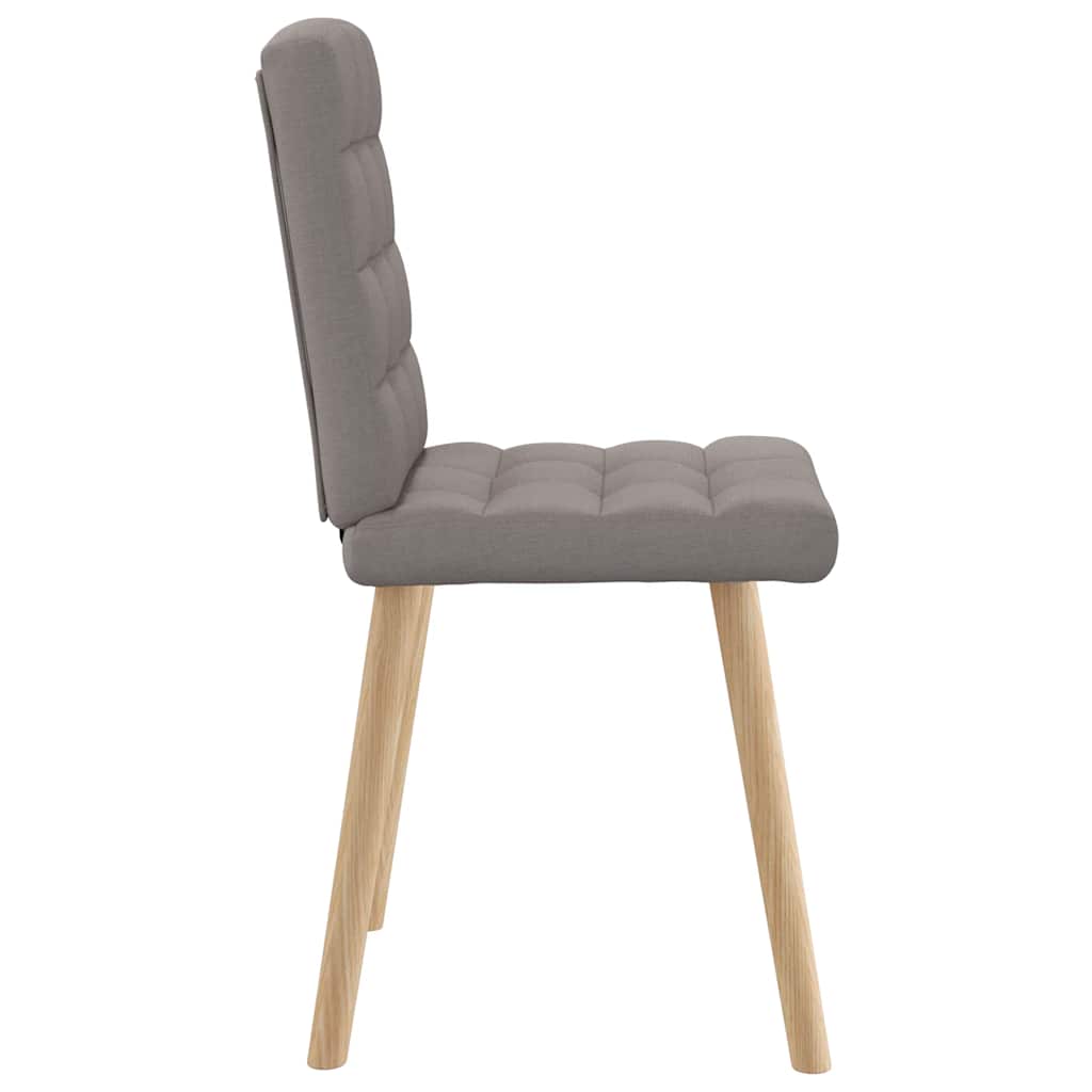 Cadeiras de jantar 4 pcs tecido cinzento-acastanhado