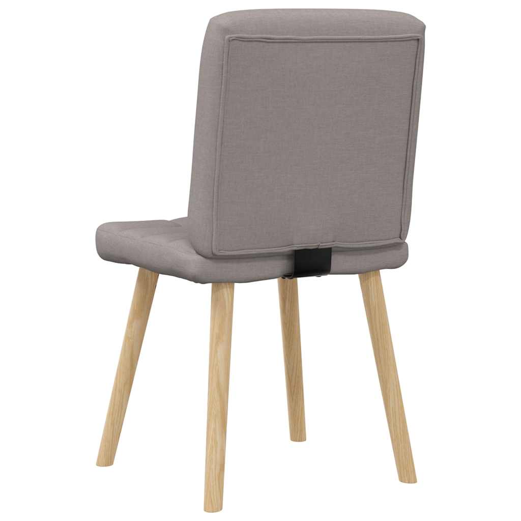 Cadeiras de jantar 4 pcs tecido cinzento-acastanhado