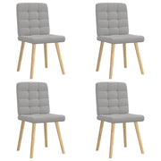 Cadeiras de jantar 4 pcs tecido cinza nuvem