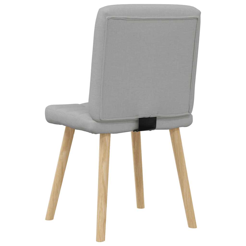 Cadeiras de jantar 4 pcs tecido cinza nuvem