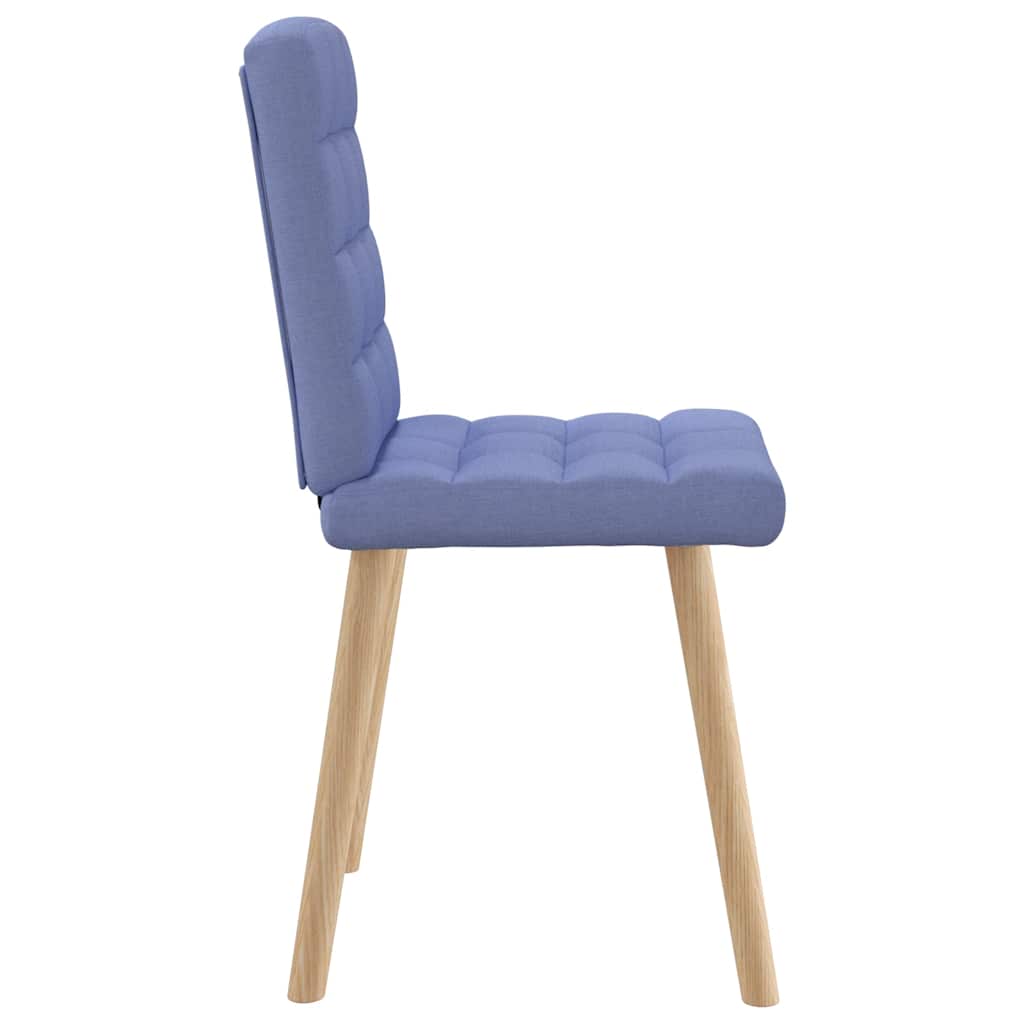 Cadeiras de jantar 4 pcs Jeans Tecido Azul