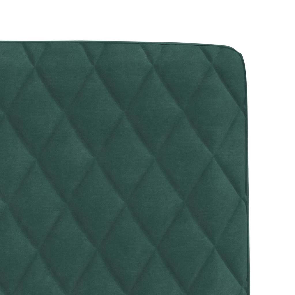 Cadeiras de jantar 4 pcs veludo verde-escuro