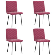 Cadeiras de jantar 4 pcs veludo vermelho tinto