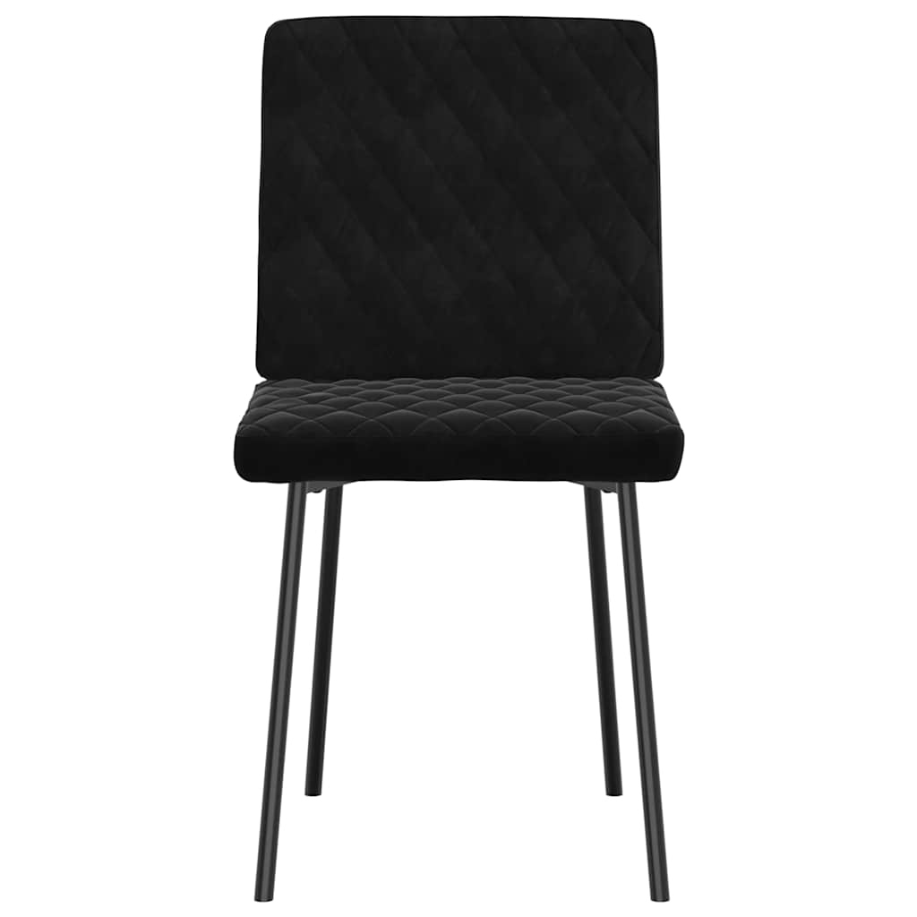 Cadeiras de jantar 4 pcs veludo preto