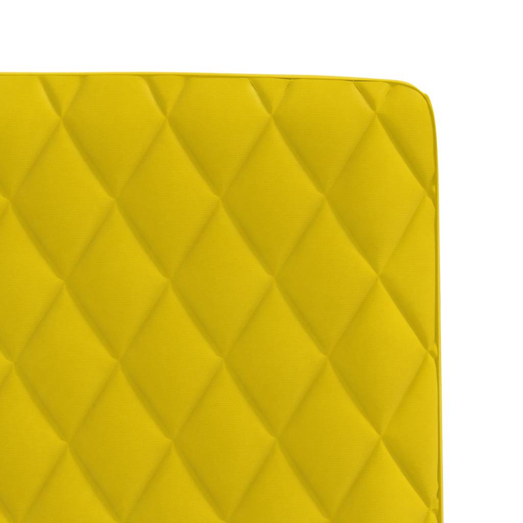Cadeiras de jantar 4 pcs veludo amarelo