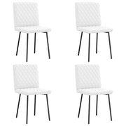 Cadeiras de jantar 4 pcs couro artificial branco