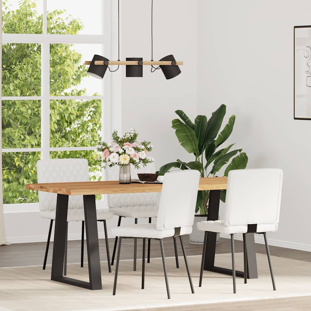 Cadeiras de jantar 4 pcs couro artificial branco