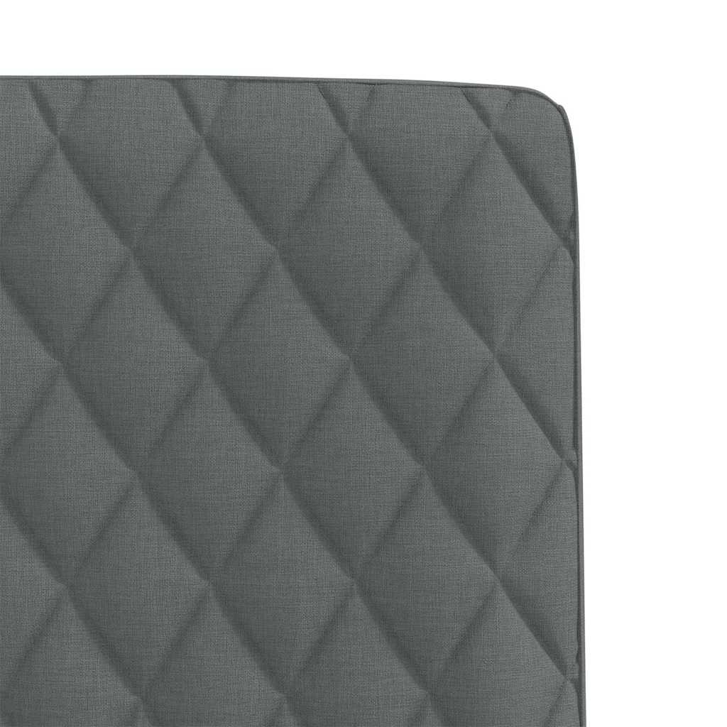 Cadeiras de jantar 4 pcs tecido cinzento-escuro
