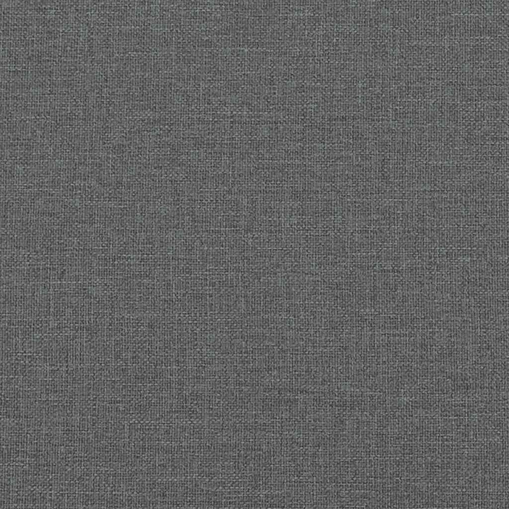 Cadeiras de jantar 4 pcs tecido cinzento-escuro