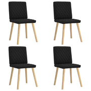 Cadeiras de jantar 4 pcs tecido preto