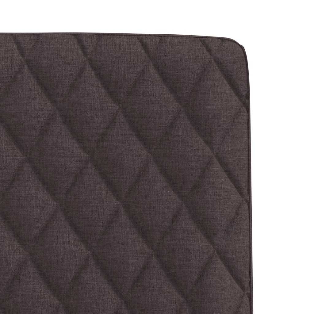 Cadeiras de jantar 4 pcs tecido castanho-escuro