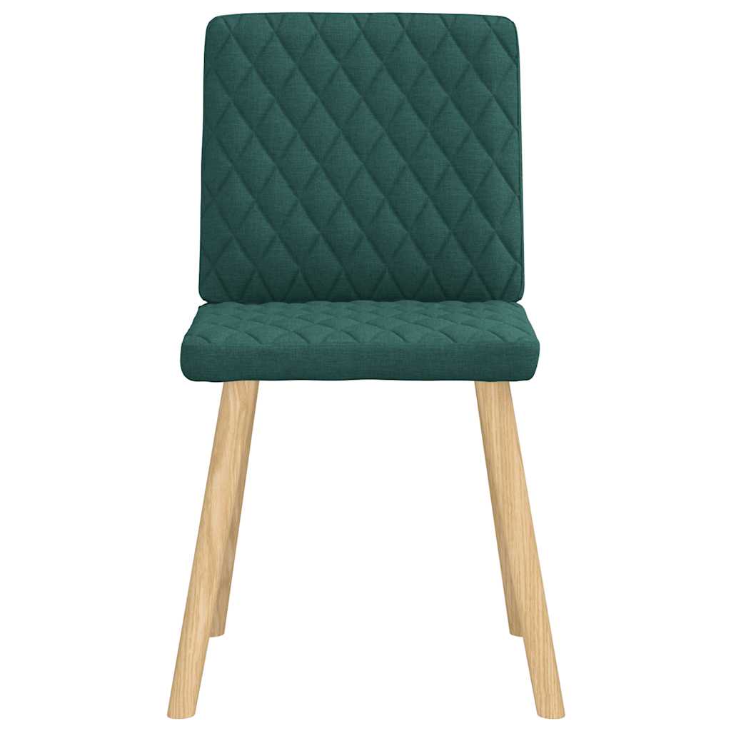 Cadeiras de jantar 4 pcs tecido verde escuro