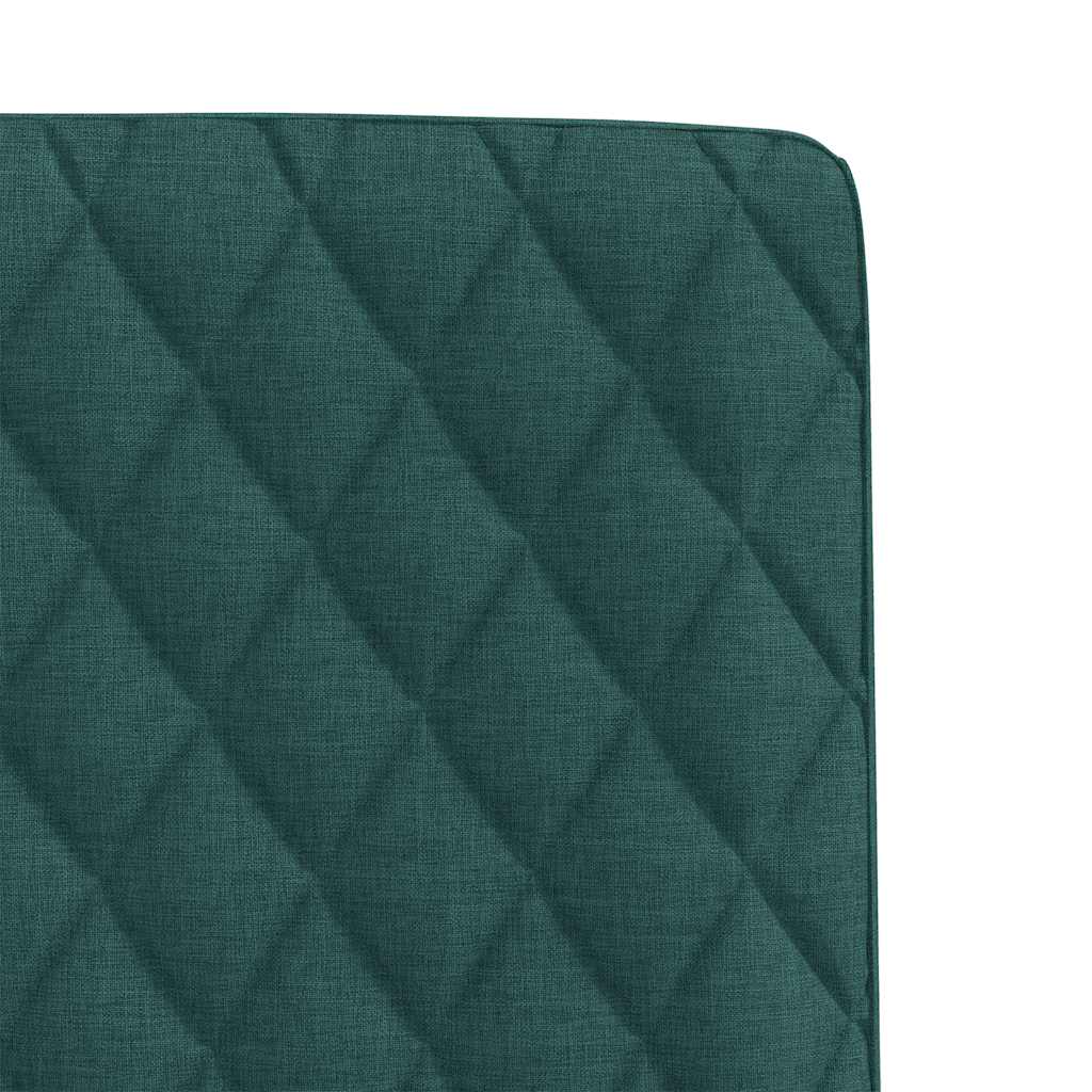 Cadeiras de jantar 4 pcs tecido verde escuro