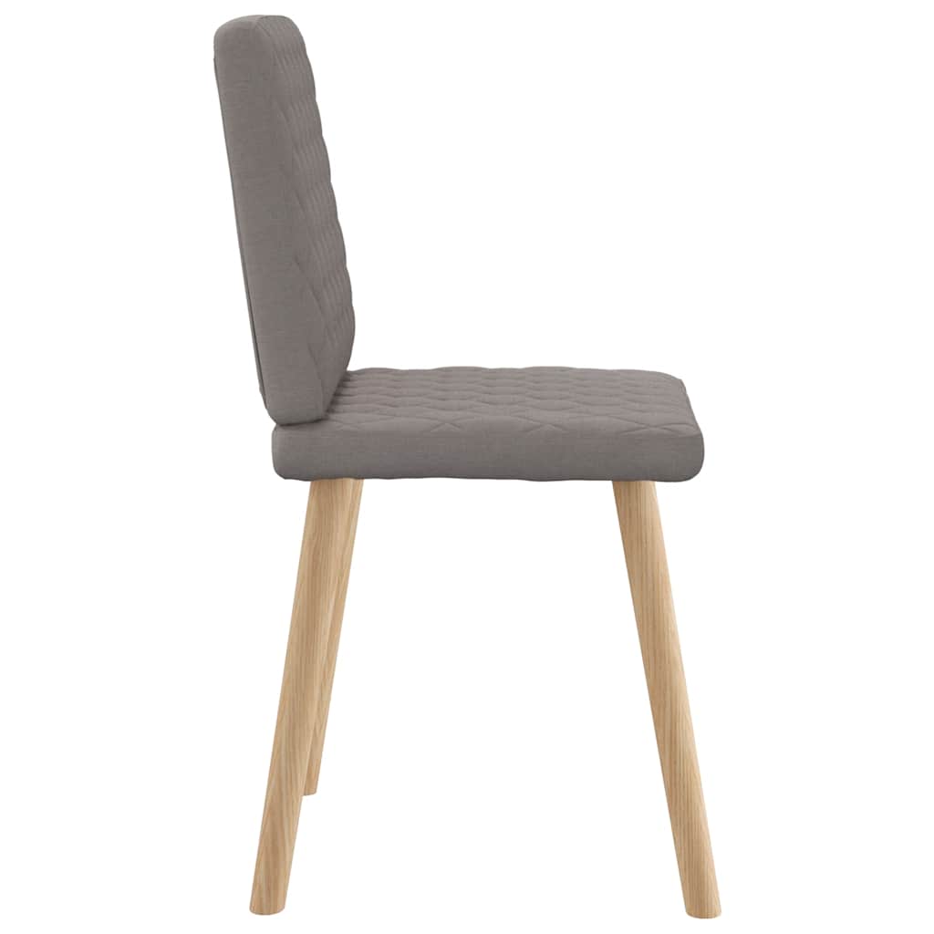 Cadeiras de jantar 4 pcs tecido cinzento-acastanhado