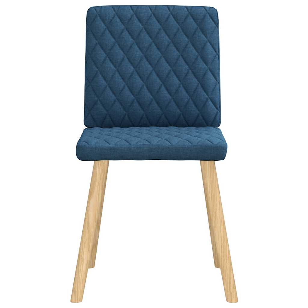 Cadeiras de jantar 4 pcs tecido azul