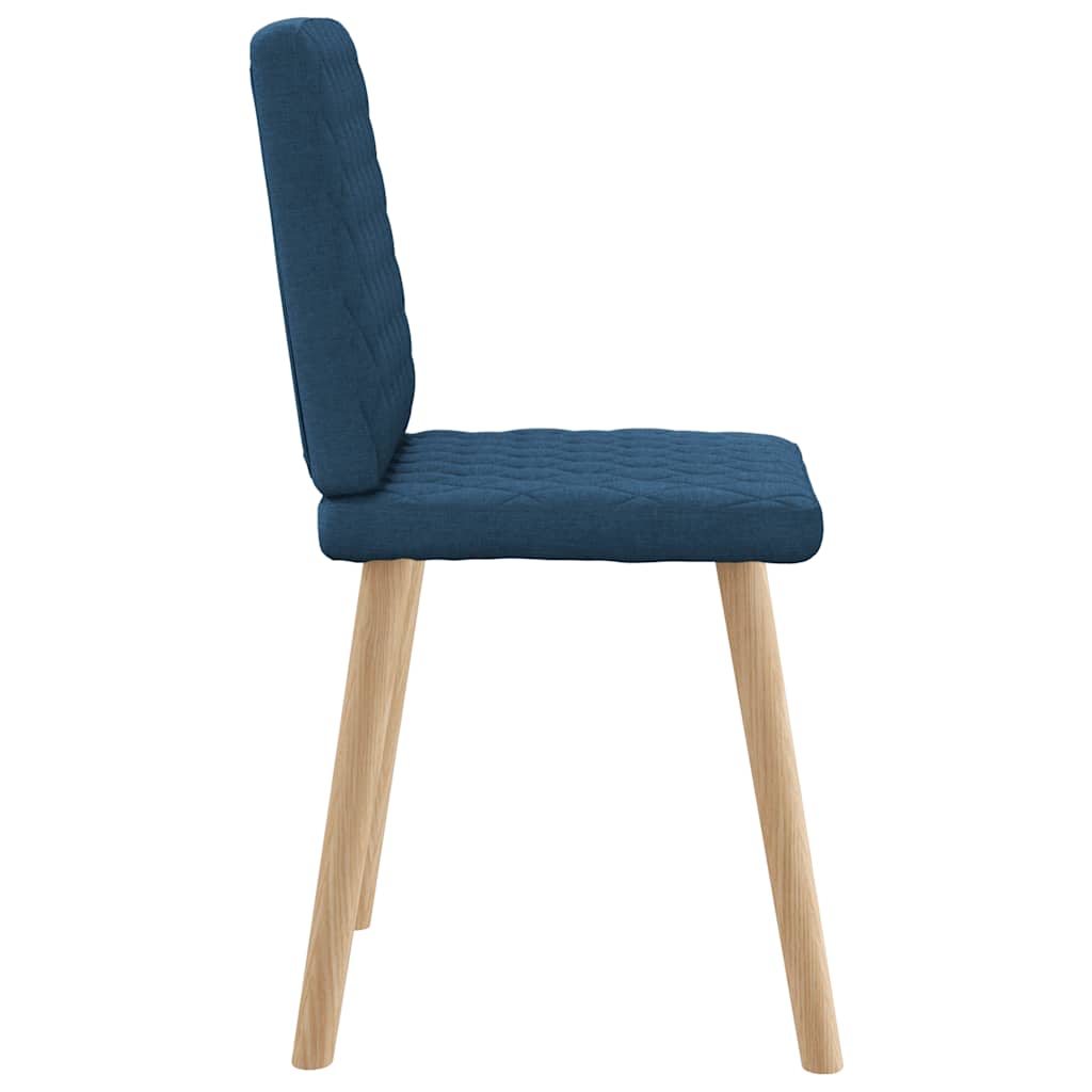 Cadeiras de jantar 4 pcs tecido azul