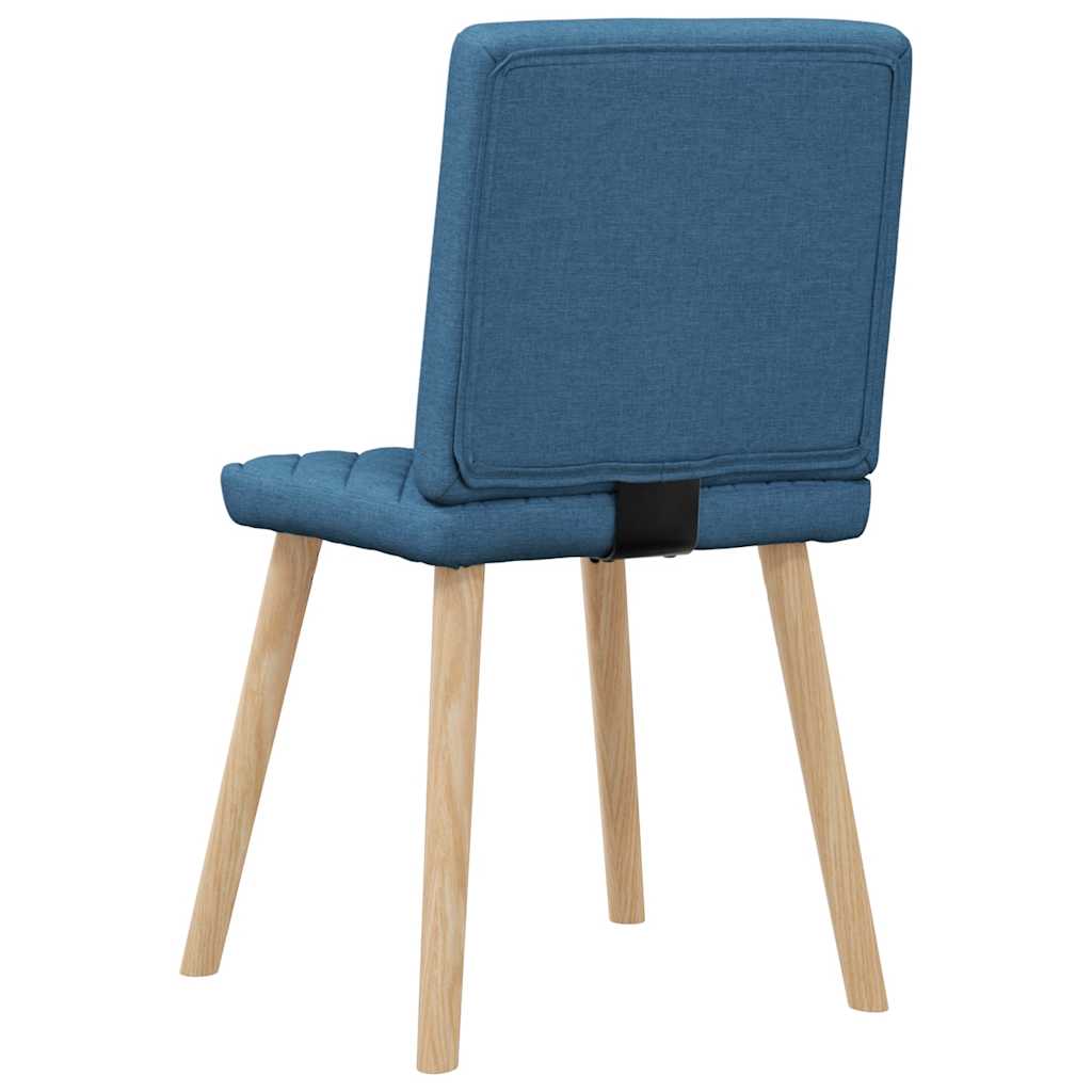 Cadeiras de jantar 4 pcs tecido azul