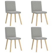 Cadeiras de jantar 4 pcs tecido cinza nuvem