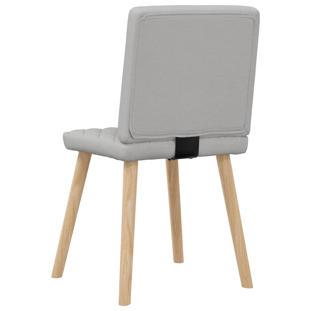 Cadeiras de jantar 4 pcs tecido cinza nuvem