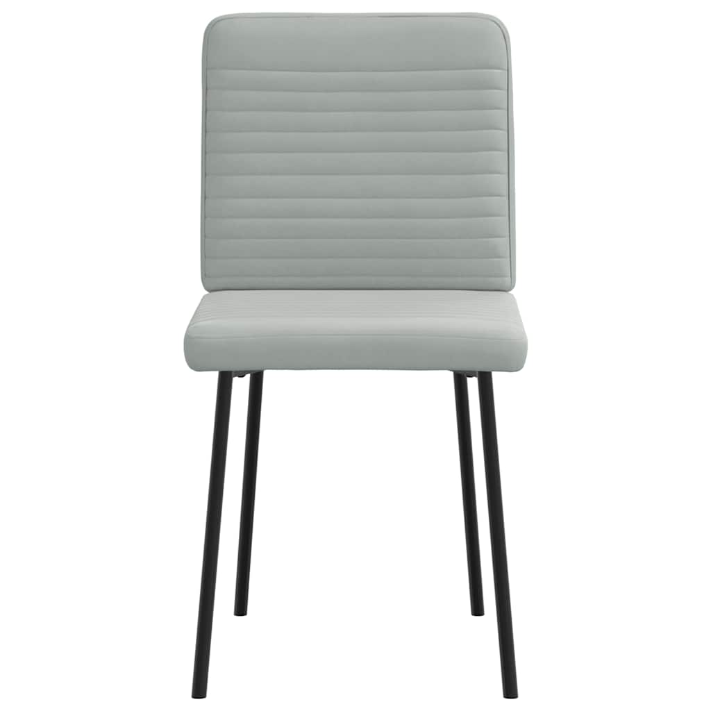 Cadeiras de jantar 4 pcs veludo cinzento-claro