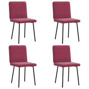 Cadeiras de jantar 4 pcs veludo vermelho tinto