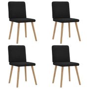 Cadeiras de jantar 4 pcs tecido preto