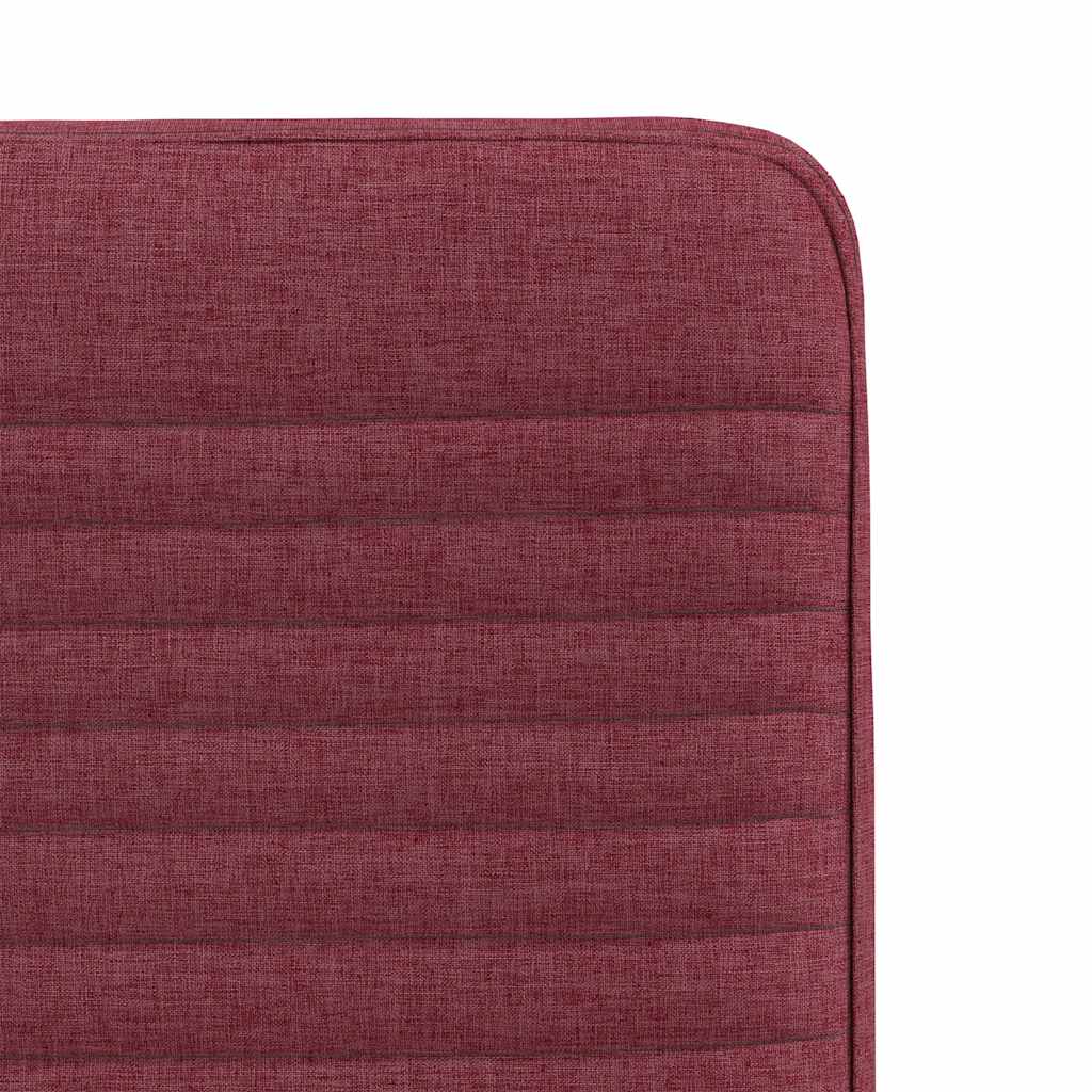 Cadeiras de jantar 4 pcs tecido vermelho tinto