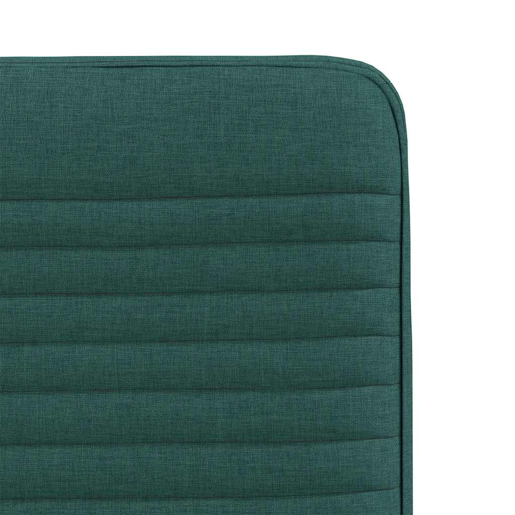Cadeiras de jantar 4 pcs tecido verde escuro