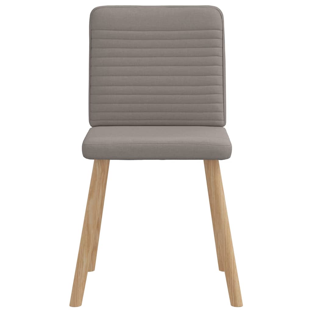 Cadeiras de jantar 4 pcs tecido cinzento-acastanhado