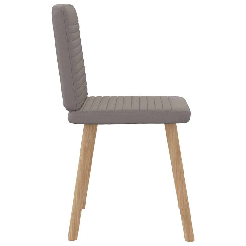 Cadeiras de jantar 4 pcs tecido cinzento-acastanhado